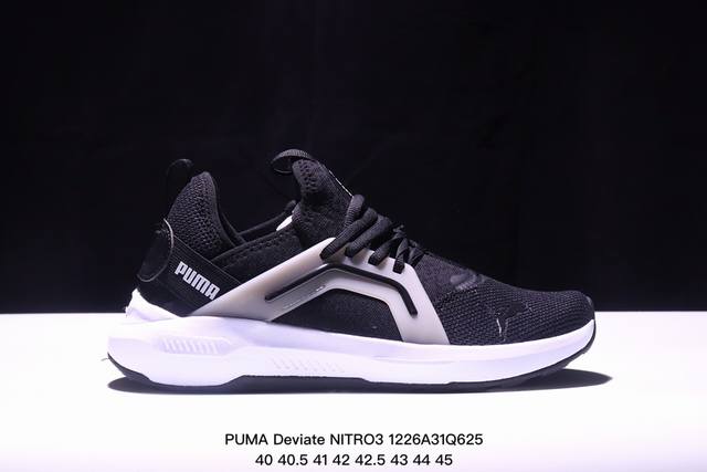 公司级彪马puma Deviate Nitro 3跑步鞋男鞋2024新款缓震鞋子训练跑鞋透气运动鞋舒适防滑耐磨 低帮 休闲跑步鞋 货号:3 98 05 尺码:4