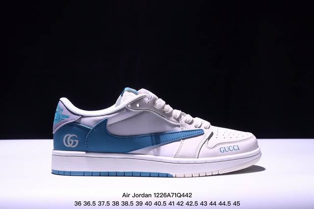 海外爆款限量发售！公司级 Travis Scott X Fragment Design X Jordan Air Jordan 1 Low Og Sp “古驰联