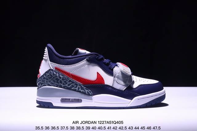 公司级三合一最强合体，多种新配色回归耐克nike Air Jordan Legacy 312 Low”White Grey Fog Blue Red“乔丹最强三