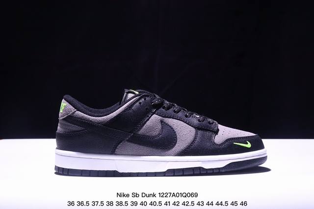 真标 耐克 Nike Sb Dunk Low Pro 男女同款运动鞋复古板鞋，采用柔软皮革鞋面，经久耐穿，塑就如元年款 Dunk 般的复古质感。鞋头透气孔，搭配