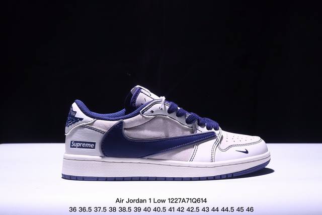 Travis Scott X Fragment Design X Jordan Air Jordan 1 Low Og Sp Supreme联名 “深蓝勾” 多