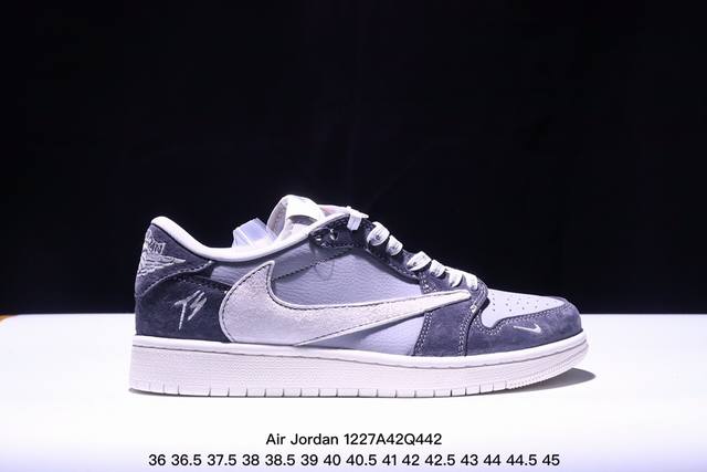 公司级带半码travis Scott X Fragment Design X Jordan Air Jordan 1 Low Og Sp 多方联名合作融合了tr