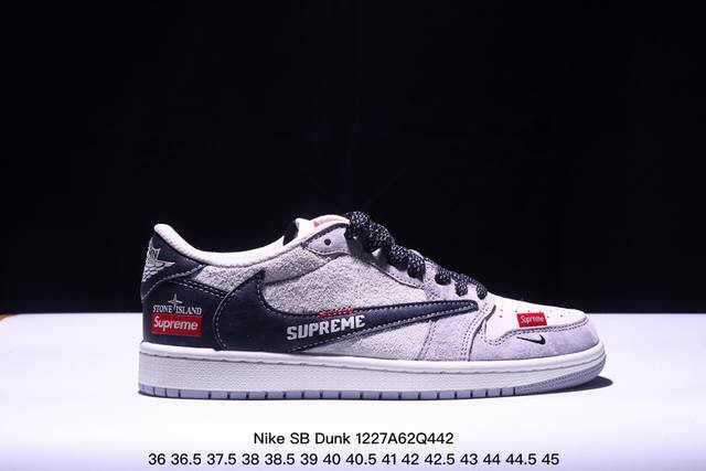 海外爆款限量发售！公司级 Nike Sb Dunk Low 绑带米灰藏蓝勾” 周年高端定制 低帮休闲板鞋 定制鞋盒 大厂纯原品质出货 超高清洁度 皮料切割干净无