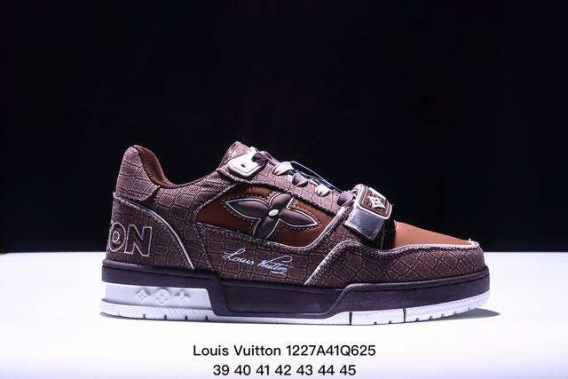 公司级全新lv路易威登louis Vuitton Trainer Sneaker Low休闲运动文化百搭板鞋 尺码:39-45 Xm1227Q625