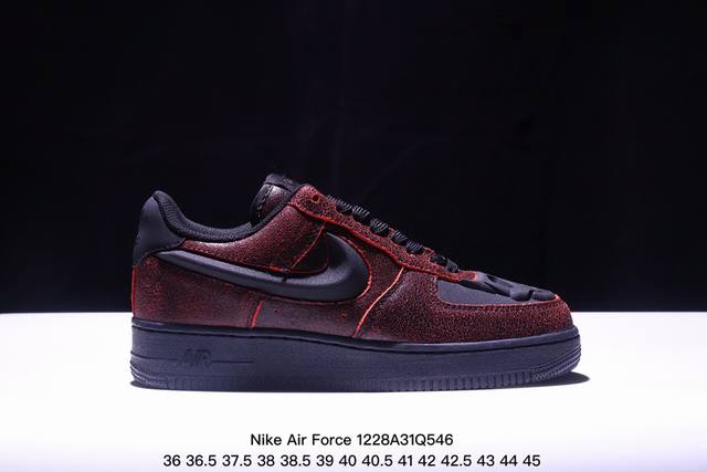 耐克nike Air Force 1 Low 万圣节酒红骷髅浮雕 空军一号低帮运动休闲板鞋 货号：Hv2016 001 码数：36 36.5 37.5 38 3