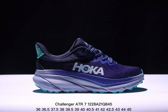 Hoka One One Challenger Atr 7 全新配色 这个品牌来自于新西兰的毛利语，Hoka表示大地，One One表示飞越，连起来就是飞越地平