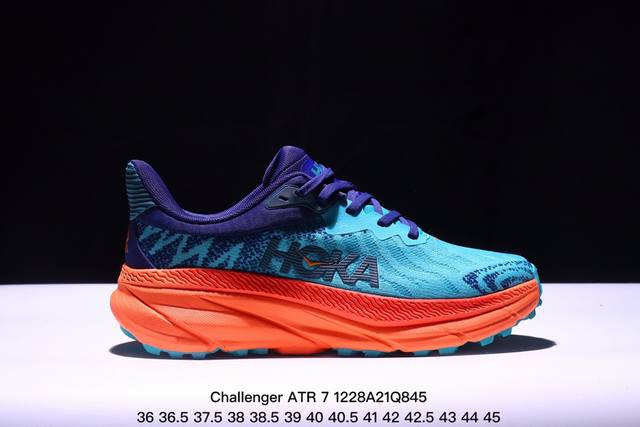 Hoka One One Challenger Atr 7 全新配色 这个品牌来自于新西兰的毛利语，Hoka表示大地，One One表示飞越，连起来就是飞越地平