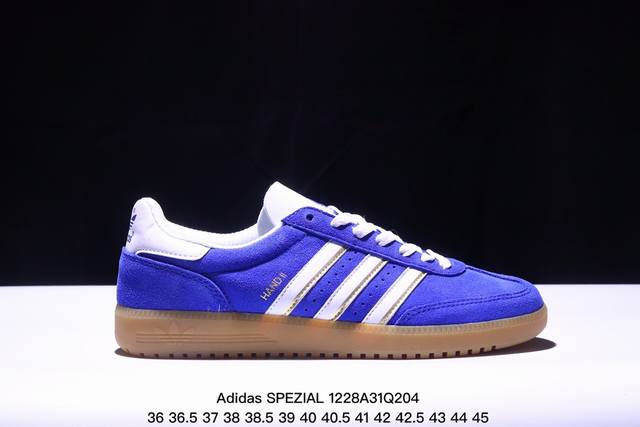 阿迪达斯 Adidas Handball Spezial 三叶草学院风复古休闲板鞋 橡胶底柔软绒面革经典运动鞋男女士鞋！ 货号：Id2115 Xm1228Q20