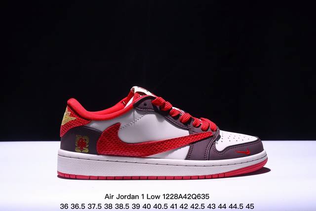 海外爆款限量发售！公司级 Travis Scott X Fragment Design X Jordan Air Jordan 1 Low Og Sp “蛇年限