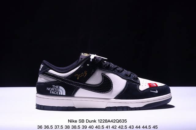 海外爆款限量发售！公司级 Nike Sb Dunk Low“北面系列 涂鸦灰勾” 周年高端定制 低帮休闲板鞋 定制鞋盒 大厂纯原品质出货 超高清洁度 皮料切割干