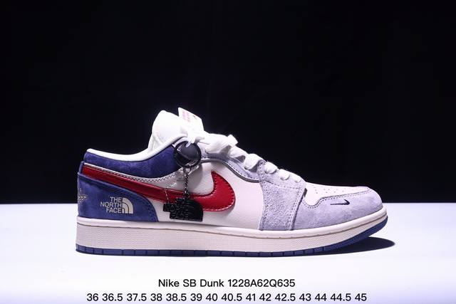 海外爆款限量发售！公司级 Nike Sb Dunk Low“北面系列 涂鸦灰勾” 周年高端定制 低帮休闲板鞋 定制鞋盒 大厂纯原品质出货 超高清洁度 皮料切割干