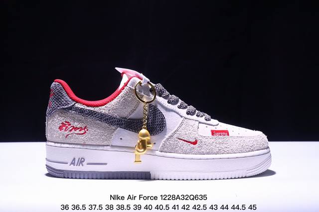 海外限量发售！公司级nike Air Force 1 '07 Low “北面联名--蓝勾小标”空军一号 低帮 运动鞋 休闲鞋 折边针车 工艺难度大 原楦头原纸板