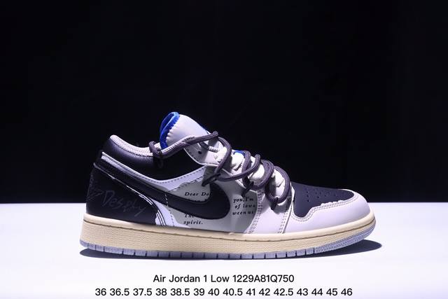 耐克 乔丹air Jordan 1 Low Aj1 乔1 乔丹1代aj1 解构绑带 双鞋带 低帮复古文化休闲运动篮球鞋。该鞋款从 1985 年元年款汲取设计灵感