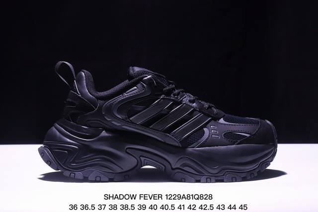 公司级adidas Shadow Fever 复古单品简约舒适防滑耐磨低帮 休闲老爹鞋 承载青春情怀的板鞋 经典三条杠装饰鞋侧 品牌辨识度清晰官方货号：Jq76