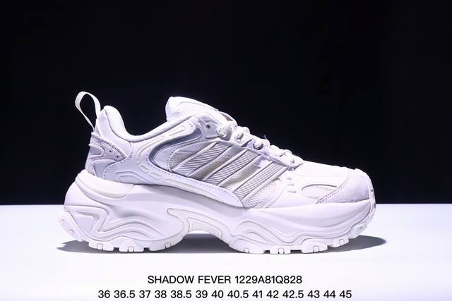 公司级adidas Shadow Fever 复古单品简约舒适防滑耐磨低帮 休闲老爹鞋 承载青春情怀的板鞋 经典三条杠装饰鞋侧 品牌辨识度清晰官方货号：Jq76