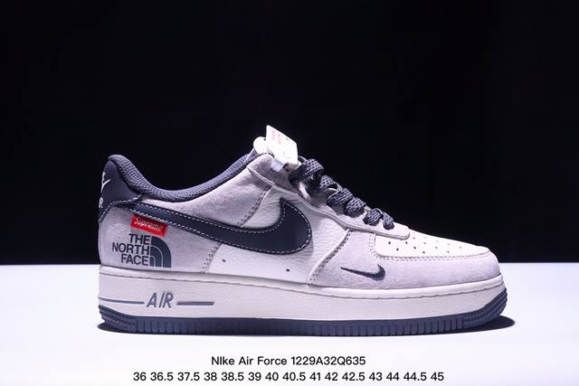 海外限量发售！公司级nike Air Force 1 '07 Low “斯图西联名--米黑勾生胶”空军一号 低帮 运动鞋 休闲鞋 折边针车 工艺难度大 原楦头原