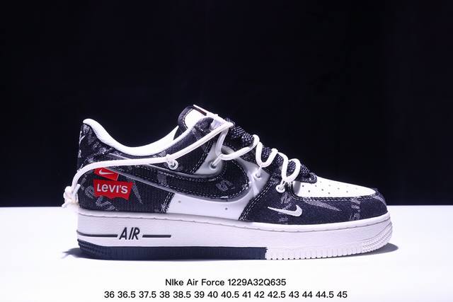 海外限量发售！公司级nike Air Force 1 '07 Low “斯图西联名--米黑勾生胶”空军一号 低帮 运动鞋 休闲鞋 折边针车 工艺难度大 原楦头原