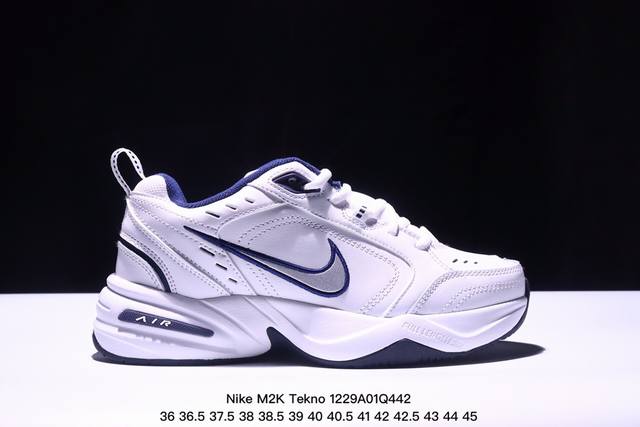 福利特价耐克nike M2K Tekno 复古潮流百搭休闲运动老爹鞋 经典复古夸张流线极符 风靡老爹元素 外形延续当下潮流得未来感老爹鞋 设计干净 货号：415