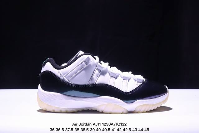 公司级air Jordan Aj11 Low 72-10 大魔王 原楦原档案数据开模打造 原厂中底拉帮钢印 原厂漆皮 防冻不开裂 头层皮料 原装鞋撑 水晶大底正