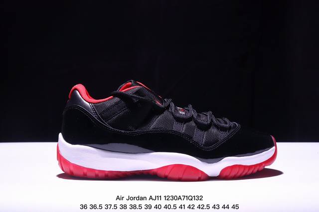 公司级air Jordan Aj11 Low 72-10 大魔王 原楦原档案数据开模打造 原厂中底拉帮钢印 原厂漆皮 防冻不开裂 头层皮料 原装鞋撑 水晶大底正