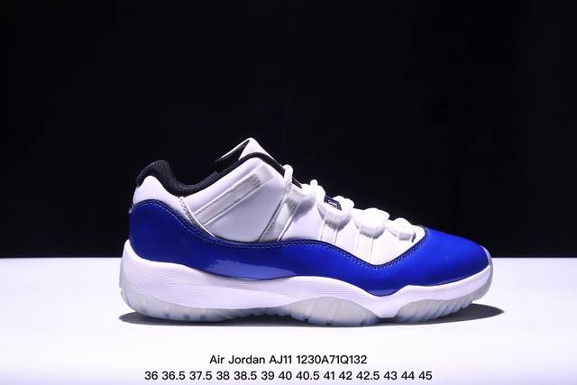 公司级air Jordan Aj11 Low 72-10 大魔王 原楦原档案数据开模打造 原厂中底拉帮钢印 原厂漆皮 防冻不开裂 头层皮料 原装鞋撑 水晶大底正