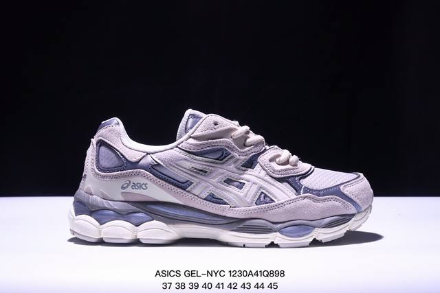 公司级asics 亚瑟士gel-Nyc 2055透气网眼鞋面配合部分合成革材质 采用全新ahar+橡胶材质 更加耐磨 货号: 1A789-103 尺码:37-4