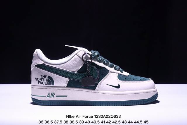 海外限量发售！公司级nike Air Force 1 '07 Low “北面联名--满天星蓝勾白蓝配色”空军一号 低帮 运动鞋 休闲鞋 折边针车 工艺难度大 原