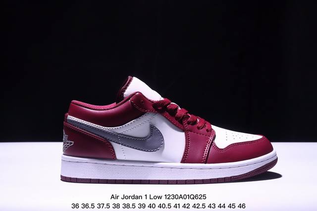 真标耐克nike Wmns Air Jordan 1 Low Aj1乔丹一代低帮经典复古文化休闲运动篮球鞋 货号:553558-412 尺码:36 36.5 3