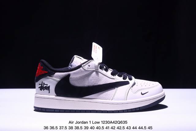 海外爆款限量发售！公司级 Travis Scott X Fragment Design X Jordan Air Jordan 1 Low Og Sp “斯图西