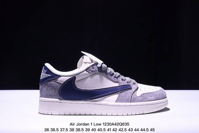 海外爆款限量发售！公司级 Travis Scott X Fragment Design X Jordan Air Jordan 1 Low Og Sp “斯图西