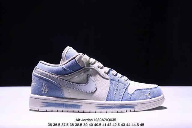 海外爆款限量发售！公司级 Nike Jordan Air Jordan 1“石头岛联名 米白黑双拼” 高端定制 低帮 复古 减震 防滑 耐磨 篮球鞋 定制鞋盒