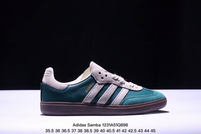 真标阿迪达斯三叶草adidas Originals Samba Og桑巴舞系列绅士德训足球风百搭低帮休闲运动板鞋 货号: 尺码:36 36.5 37 38 38