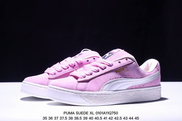 集合图 彪马puma Suede Xl 低帮复古轻便透气防滑减震休闲鞋 厚底增高运动板鞋 类型：男女鞋 尺码: 35-45含半码 货号：395777-02 Xm