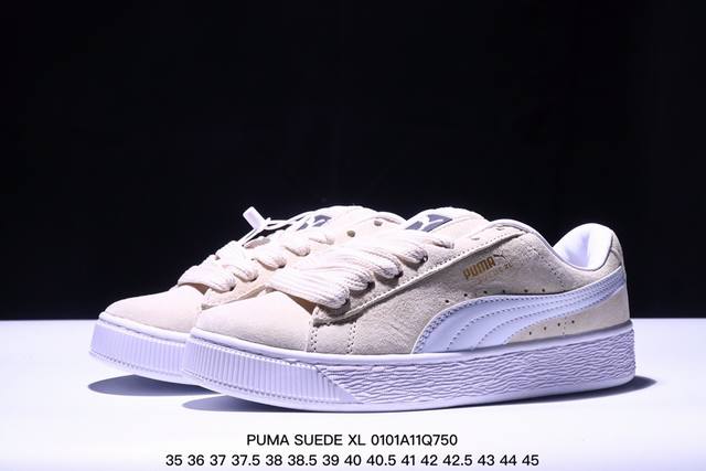 集合图 彪马puma Suede Xl 低帮复古轻便透气防滑减震休闲鞋 厚底增高运动板鞋 类型：男女鞋 尺码: 35-45含半码 货号：395777-02 Xm