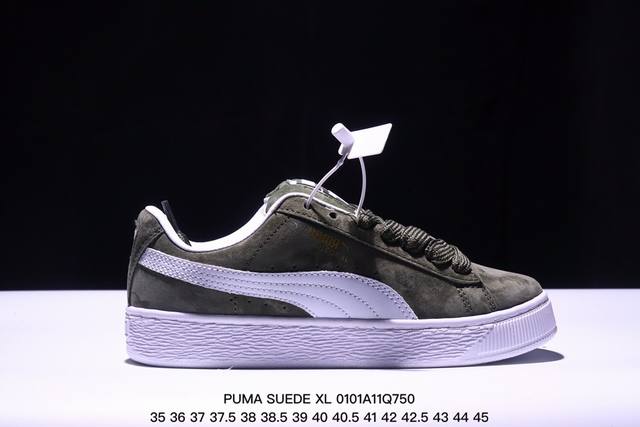 彪马puma Suede Xl 低帮复古轻便透气防滑减震休闲鞋 厚底增高运动板鞋 类型：男女鞋 尺码: 35-45含半码 货号：395777-02 Xm0101