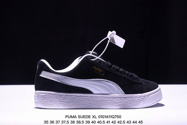 彪马puma Suede Xl 低帮复古轻便透气防滑减震休闲鞋 厚底增高运动板鞋 类型：男女鞋 尺码: 35-45含半码 货号：395777-02 Xm0101