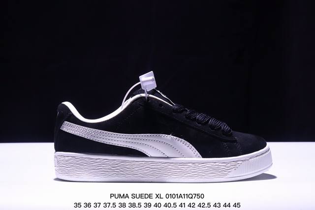 彪马puma Suede Xl 低帮复古轻便透气防滑减震休闲鞋 厚底增高运动板鞋 类型：男女鞋 尺码: 35-45含半码 货号：395777-02 Xm0101