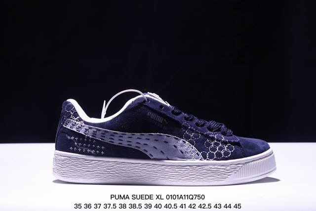 彪马puma Suede Xl 低帮复古轻便透气防滑减震休闲鞋 厚底增高运动板鞋 类型：男女鞋 尺码: 35-45含半码 货号：395777-02 Xm0101