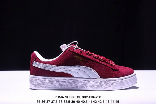 彪马puma Suede Xl 低帮复古轻便透气防滑减震休闲鞋 厚底增高运动板鞋 类型：男女鞋 尺码: 35-45含半码 货号：395777-02 Xm0101