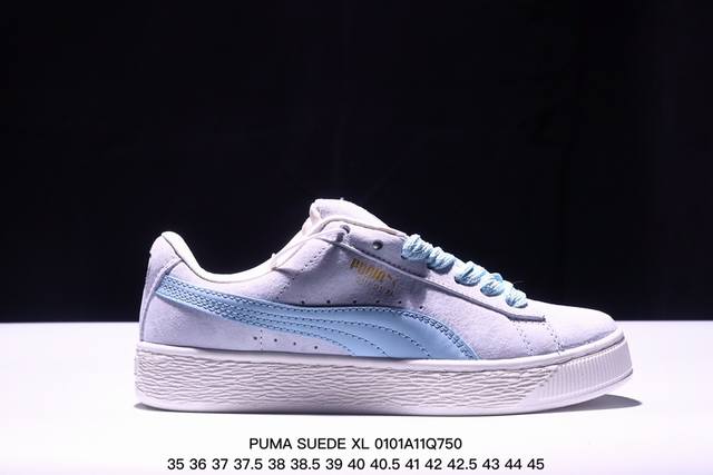 彪马puma Suede Xl 低帮复古轻便透气防滑减震休闲鞋 厚底增高运动板鞋 类型：男女鞋 尺码: 35-45含半码 货号：395777-02 Xm0101