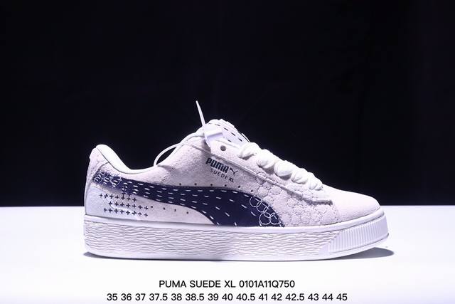 彪马puma Suede Xl 低帮复古轻便透气防滑减震休闲鞋 厚底增高运动板鞋 类型：男女鞋 尺码: 35-45含半码 货号：395777-02 Xm0101