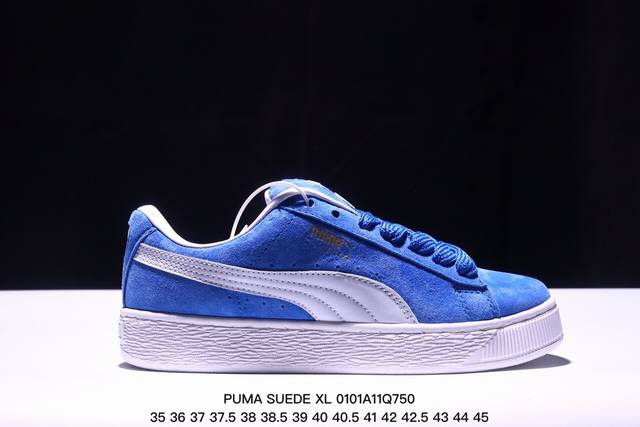 彪马puma Suede Xl 低帮复古轻便透气防滑减震休闲鞋 厚底增高运动板鞋 类型：男女鞋 尺码: 35-45含半码 货号：395777-02 Xm0101