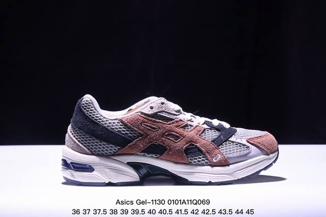 Asics Gel-1 阿斯克斯 亚瑟士 低帮 碳黑色 男女同款 织物防滑减震复古鞋时尚透气运动潮流耐磨低邦休闲鞋，选用网眼与皮革相接，复古而富有层次感。网布搭