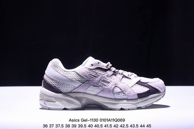 Asics Gel-1 阿斯克斯 亚瑟士 低帮 碳黑色 男女同款 织物防滑减震复古鞋时尚透气运动潮流耐磨低邦休闲鞋，选用网眼与皮革相接，复古而富有层次感。网布搭