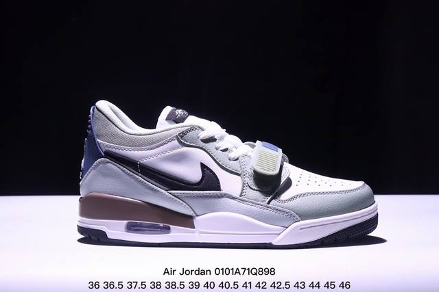 公司级三合一最强合体，多种新配色回归耐克nike Air Jordan Legacy 312 Low”White Grey Fog Blue Red“乔丹最强三