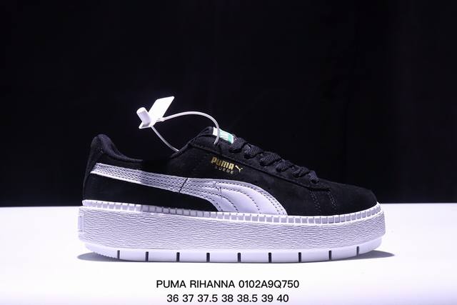 Puma Rihanna Suede彪马 蕾哈娜 松糕鞋厚底板鞋 ！ 货号：363559-10 尺码：如图所示 Xm0102Q750