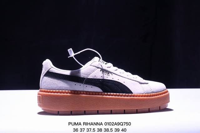 Puma Rihanna Suede彪马 蕾哈娜 松糕鞋厚底板鞋 ！ 货号：363559-10 尺码：如图所示 Xm0102Q750