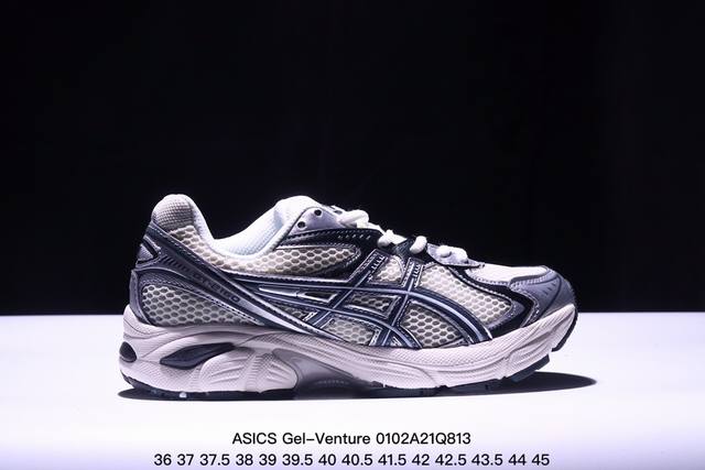 公司级asics 亚瑟士 Gel-Venture 6 系列城市休闲运动跑步鞋时尚复古男女鞋 老爹鞋 Gel- Venture6跑鞋是越野跑者的多功能选择。专为喜