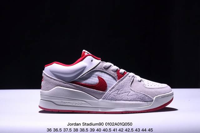 Air Jordan Stadium 90 缓震防滑休闲运动板鞋 Jordan Stadium 90充满了对tinkerhathield 原创设计的致敬 包括中