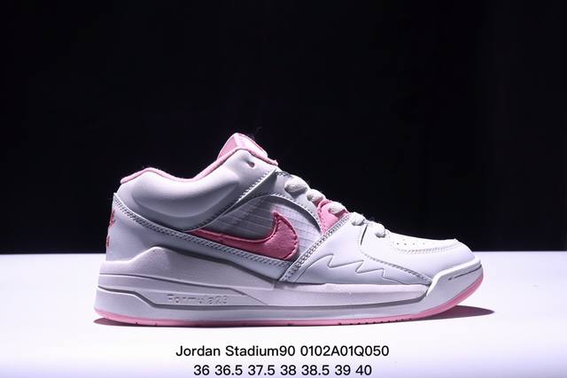 Air Jordan Stadium 90 缓震防滑休闲运动板鞋 Jordan Stadium 90充满了对tinkerhathield 原创设计的致敬 包括中